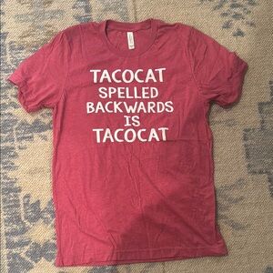 Red Graphic Tee with Fun Text